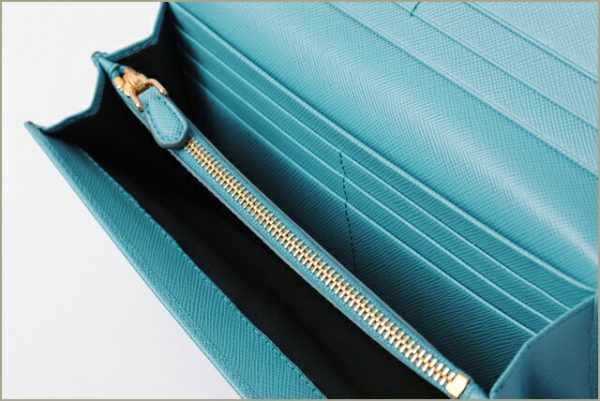 co p 012 2 4 Prada Long Wallet Saffiano Metal Bag Blue