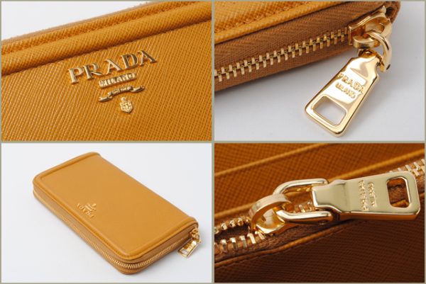 co p 035 2 Prada Long Wallet Saffiano Frame Brown