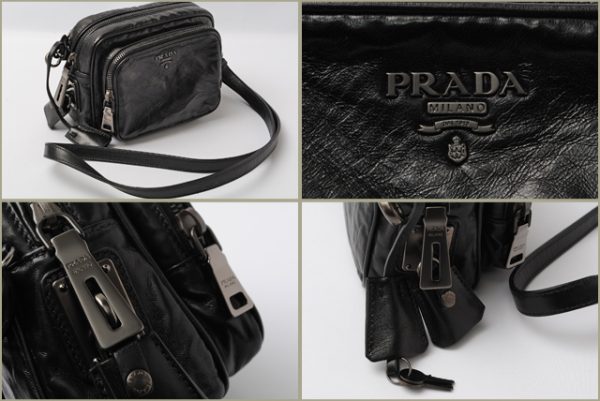 co p 036 2 Prada Shoulder Bag Mini Bag Nappa Antique Black