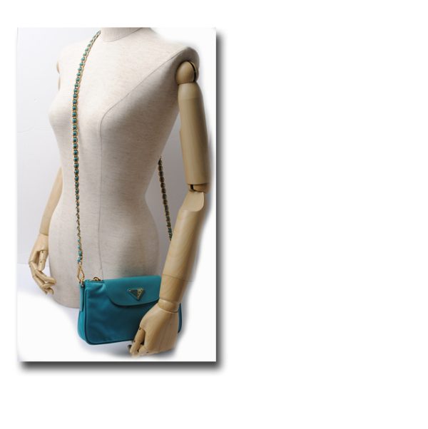 co p 038 5 Prada Shoulder Bag Clutch Bag Tessuto Saffiano Blue