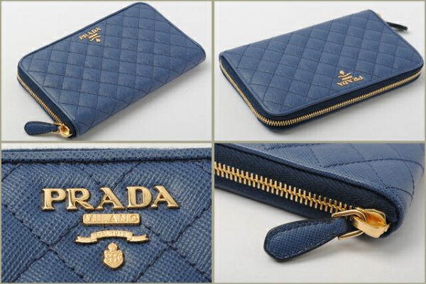 co p 039 2 Prada Long Wallet Saffiano Quilti Blue