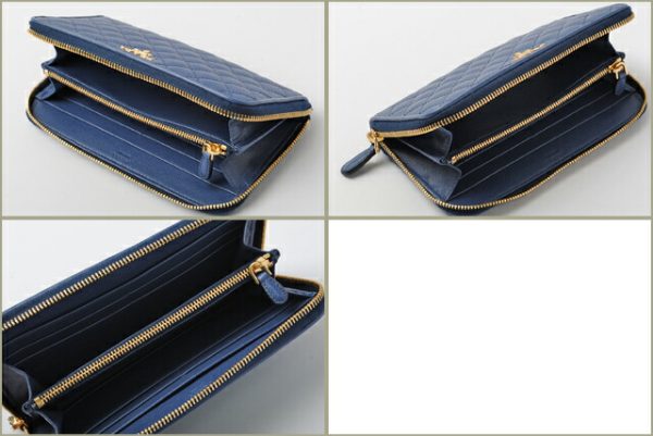 co p 039 4 Prada Long Wallet Saffiano Quilti Blue