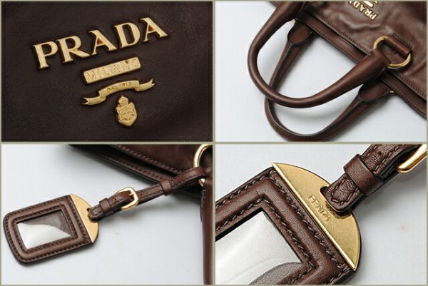 co p 045 2 Prada Tote Bag 2way Soft Calf Bag Brown