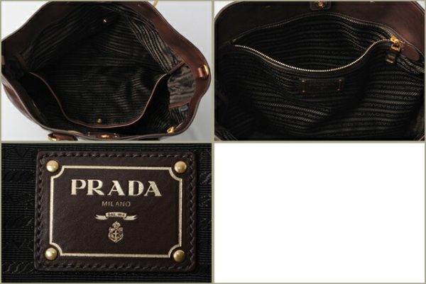 co p 045 4 Prada Tote Bag 2way Soft Calf Bag Brown