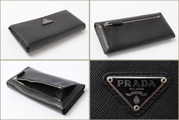 co p 053 2 Prada Long Wallet Saffiano Bag Black