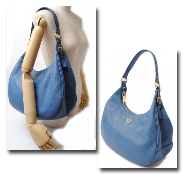 co p 055 4 Prada Shoulder Bag Deerskin Bag Blue