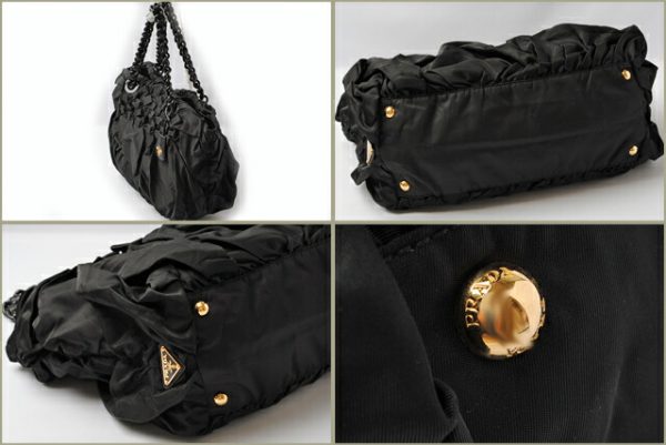 co p 063 2 Prada Tote Bag Shoulder Bag Tessuto Black