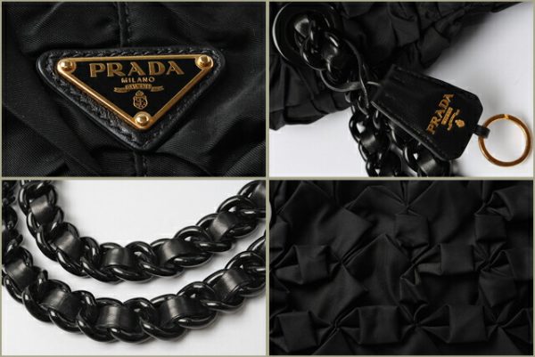 co p 063 3 Prada Tote Bag Shoulder Bag Tessuto Black