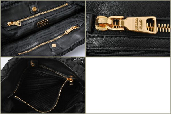 co p 063 4 Prada Tote Bag Shoulder Bag Tessuto Black