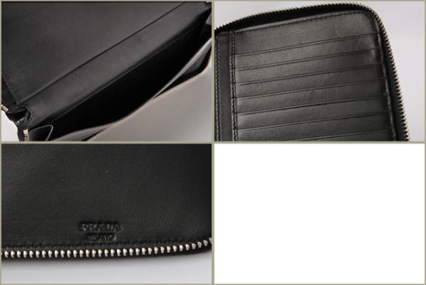 co p 073 5 Prada Long Wallet Stampa Cocco Bag Black