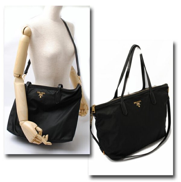 co p 081 5 Prada Tote Bag Shoulder Bag Nylon Black