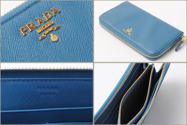 co p 086 2 Prada Long Wallet Saffiano Metal Bag Blue