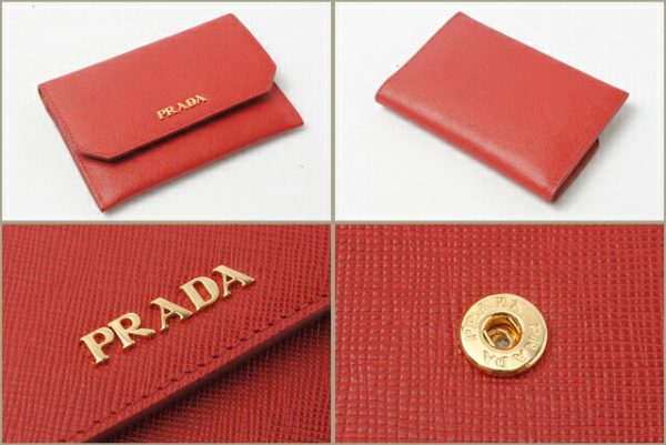 co p 109 2 Prada Card Case Saffiano Corner Fuoco Papaya