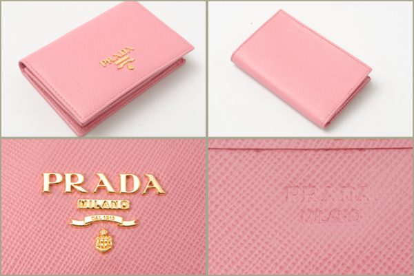 co p 111 2 Prada Card Case Saffiano Metal Bag Pink