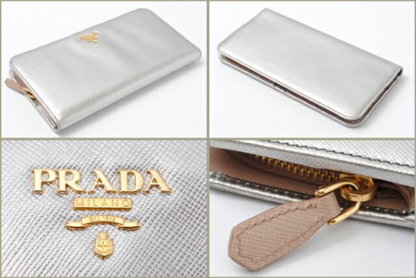 co p 114 2 Prada Long Wallet Saffiano Multic Cromo Camméo