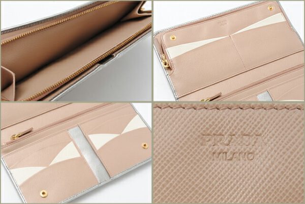 co p 114 3 Prada Long Wallet Saffiano Multic Cromo Camméo