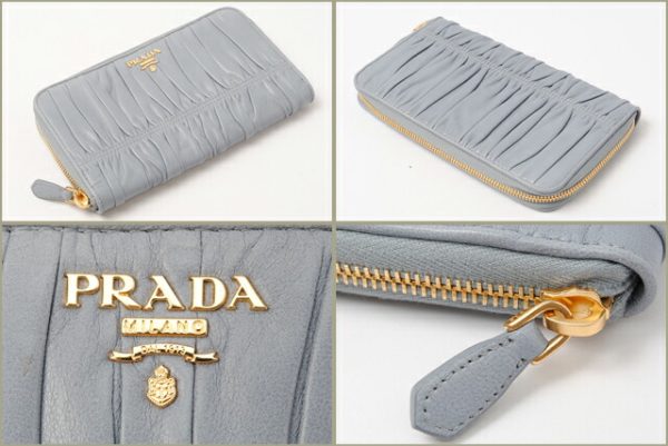 co p 119 2 Prada Long Wallet Nappa Gaufre Bag Blue