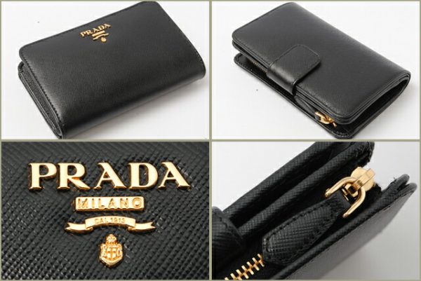 co p 129 2 Prada 2 FWallet Saffiano Metal Bag Black