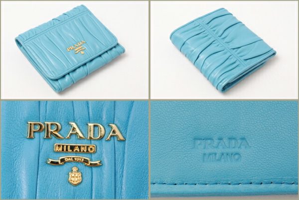 co p 139 2 Prada 3 FWallet Nappa Gaufre Bag Blue