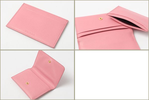 co p 147 3 PRADA Card Case Saffiano Metal Pink