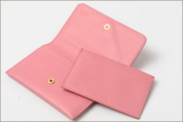 co p 147 4 PRADA Card Case Saffiano Metal Pink