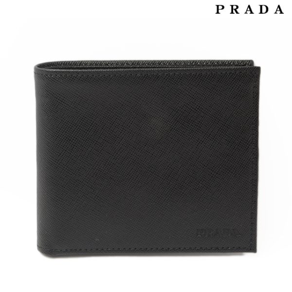 co p 153 1 Prada Folding Wallet Saffiano Bag Black