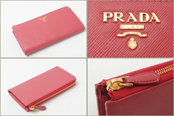 co p 154 2 Prada Long Wallet L Shaped Saffiano Metal Peonia