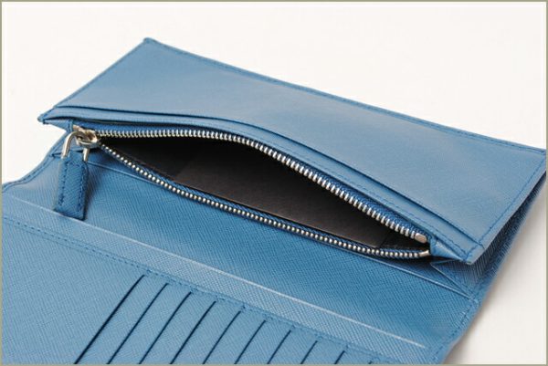 co p 155 3 Prada Long Wallet Saffiano Bag Blue