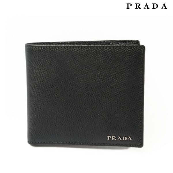 co p 156 1 Prada Folding Wallet Saffiano Black Black