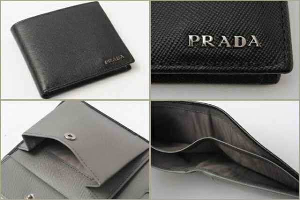 co p 156 2 Prada Folding Wallet Saffiano Black Black