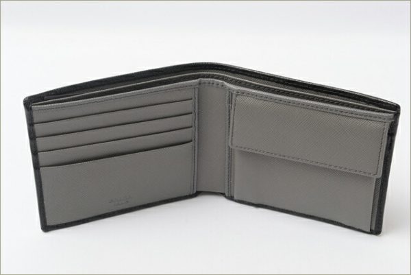 co p 156 4 Prada Folding Wallet Saffiano Black Black