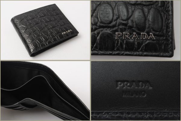 co p 157 2 Prada Folding Wallet Vitello Crocodile Bag Black