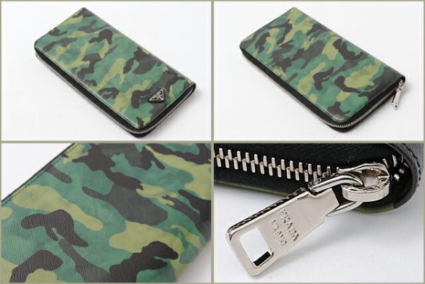 co p 178 2 Prada Long Wallet Case Saffiano Camouflage Green