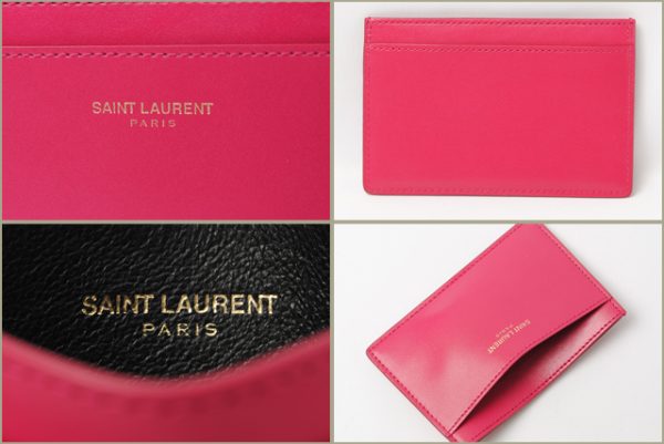 co ysl 001 2 Saint Laurent Card Case Pink