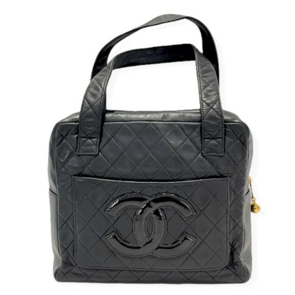 compass1628138371 Chanel Handbag Matelasse Decacoco Black