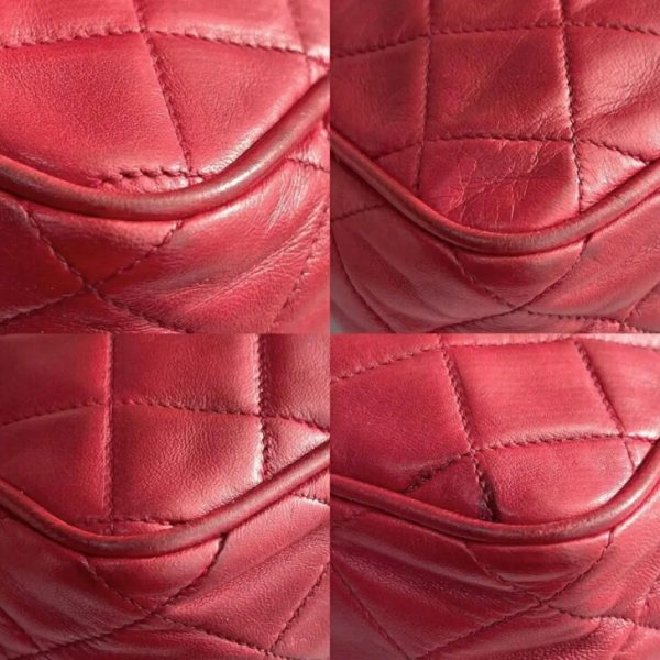 compass1637903665 Chanel Matelasse Shoulder Bag Lambskin Red