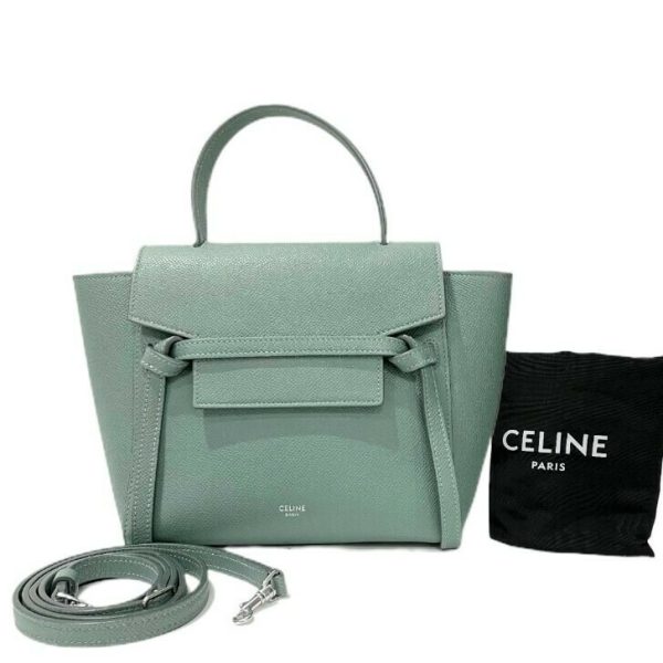 compass1645841060 Celine Belt Bag Nano 2way Handbag Blue