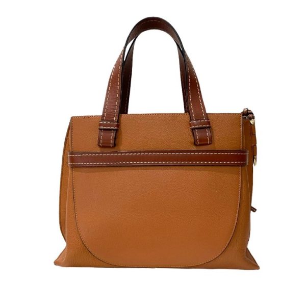 compass1658393597 Loewe Gate Top Handle Handbag Brown