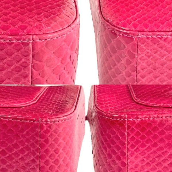 compass1674349449 Chanel Python Shoulder Bag Mini Red Pink