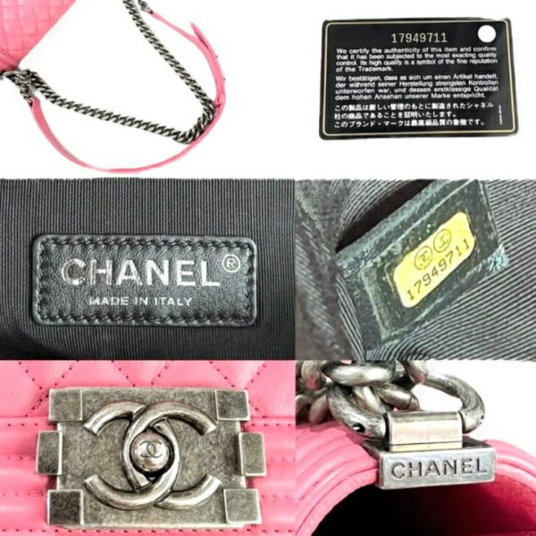 compass1674349806 Chanel Boy Lambskin Shoulder Bag Pink