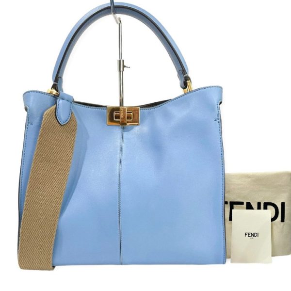 compass1675043431 Fendi Peekaboo X Lite Tote Blue