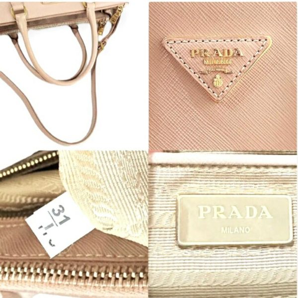 compass1680144214 Prada Saffiano 2way Handbag Pink