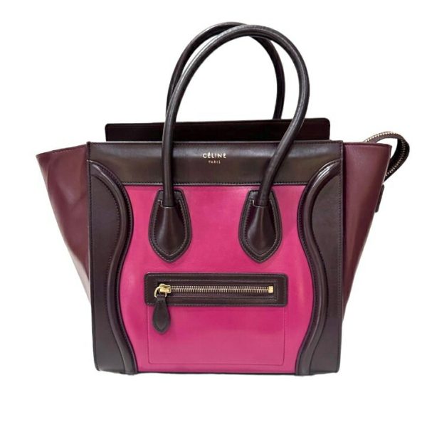 compass1681455703 Celine Luggage Micro Tote Bag Tricolor Purple