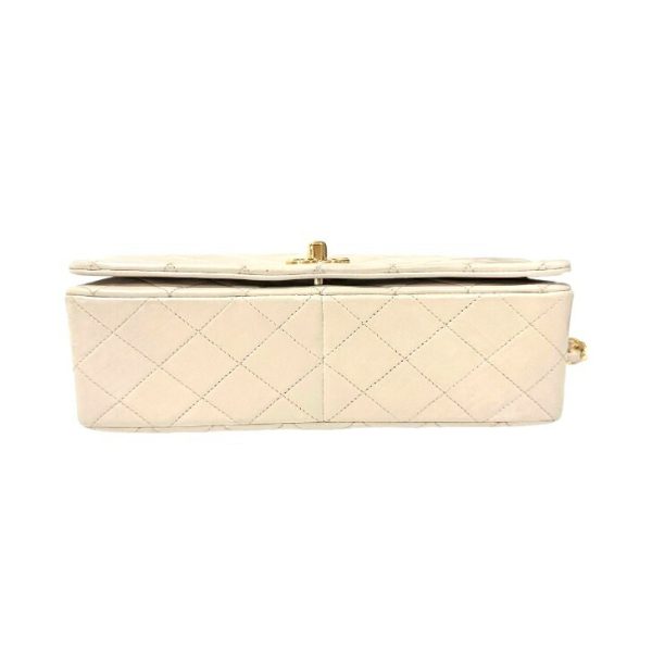 compass1687323547 Chanel Full Flap Matelasse Shoulder Bag Lambskin Ivory