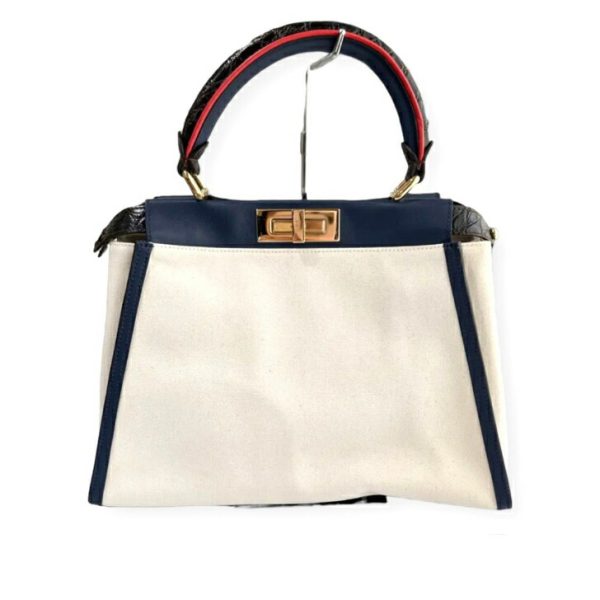 compass1690005040 Fendi Peekaboo Defender Handbag Beige