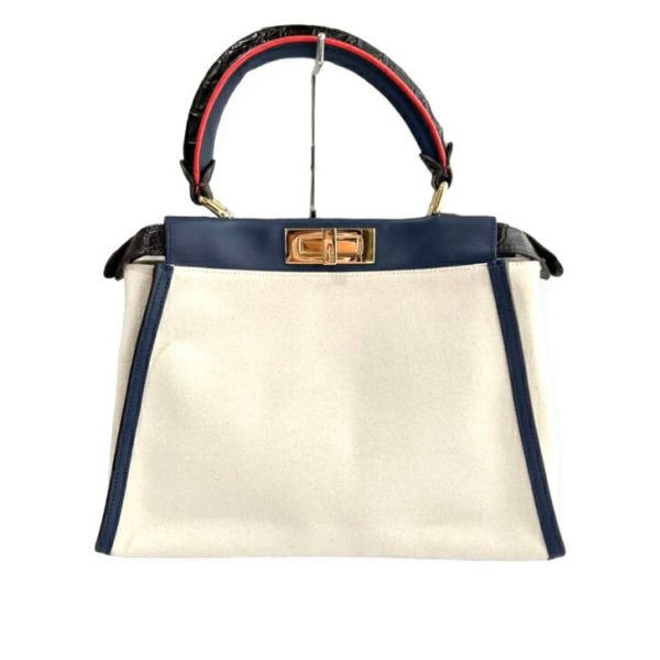 compass1690005055 Fendi Peekaboo Defender Handbag Beige