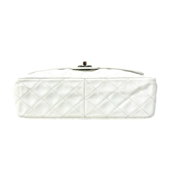 compass1691811651 Chanel Caviar Big Matelasse Shoulder Bag White