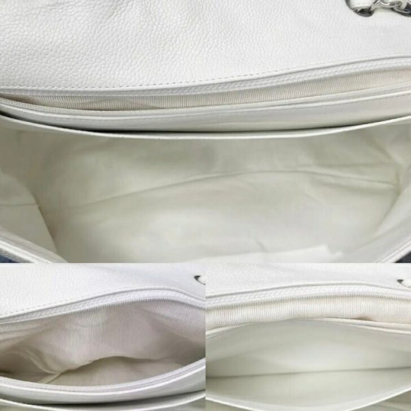 compass1691811666 Chanel Caviar Big Matelasse Shoulder Bag White