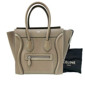 compass1692688481 Celine Shoulder Bag Triomphe Black Brown