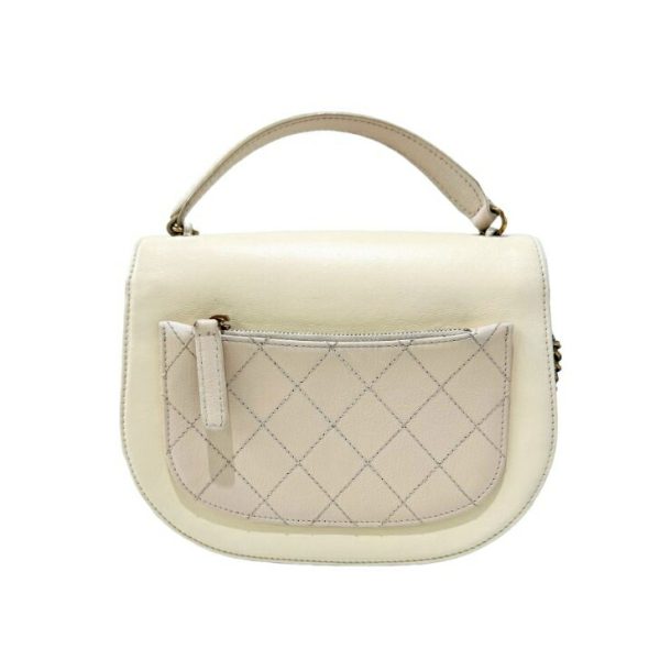 compass1693206658 Chanel Matelasse 2way Shoulder Bag Ivory